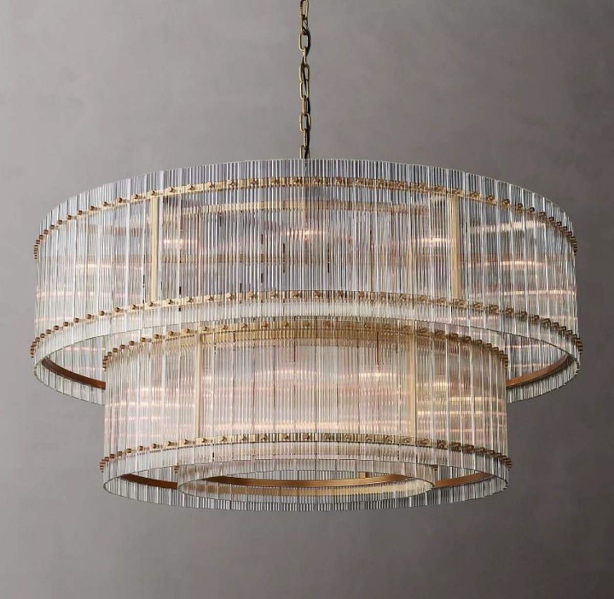 Modern San Marco Two-tier Round Luxury Chandelier Light 60"