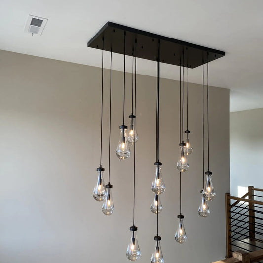 Rain Linear Modern Chandelier Ligh W54"