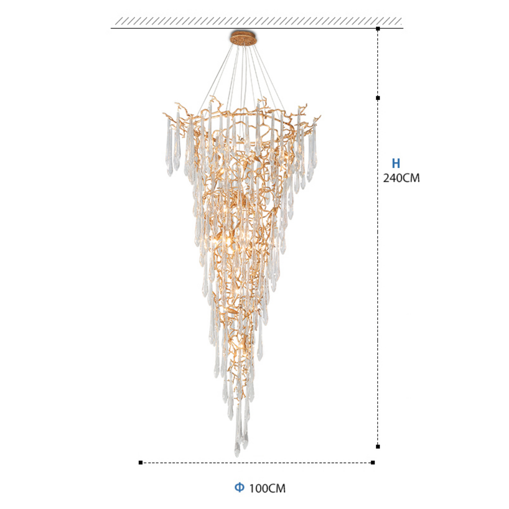 Claudia Crystal branch chandelier H 94.49¡±