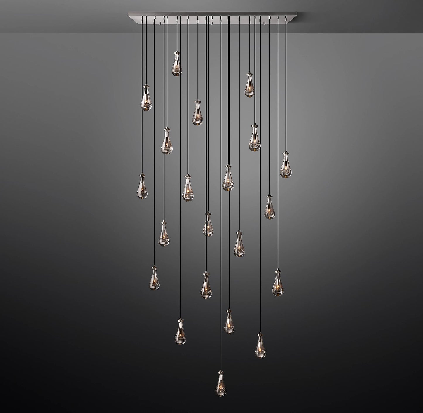 Rain Linear Modern Dining Room Chandelier Light 72"