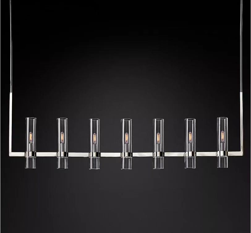 Ravelle Glass Linear Chandelier 59'