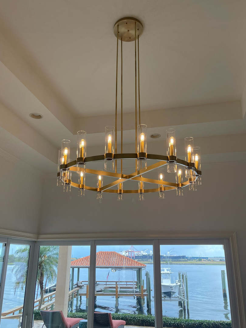 Ravelle Glass Round Chandelier 60'