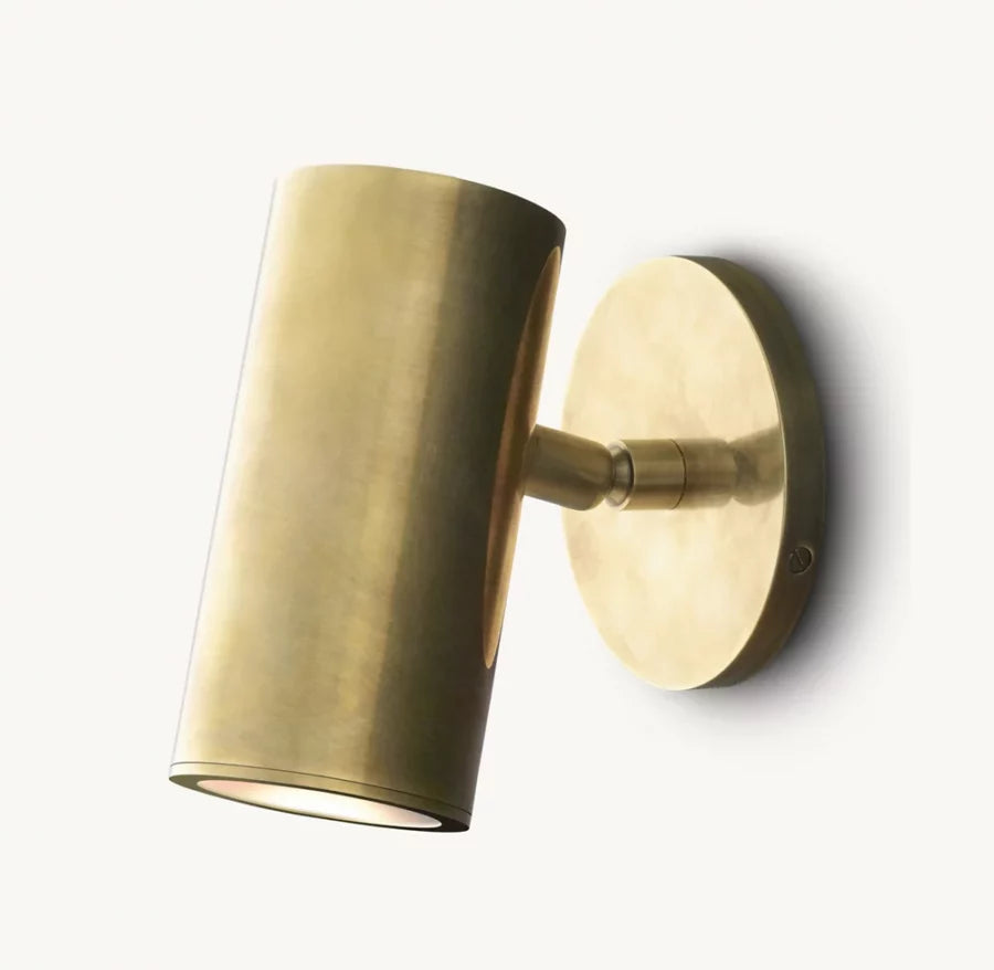 Champeaux Compact Brass Wall Sconce