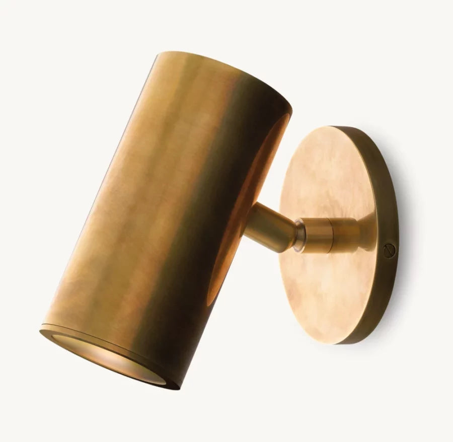 Champeaux Compact Brass Wall Sconce