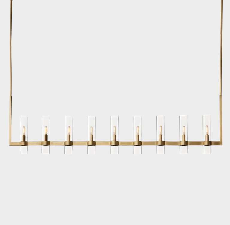 Ravelle Glass Linear Chandelier 72'