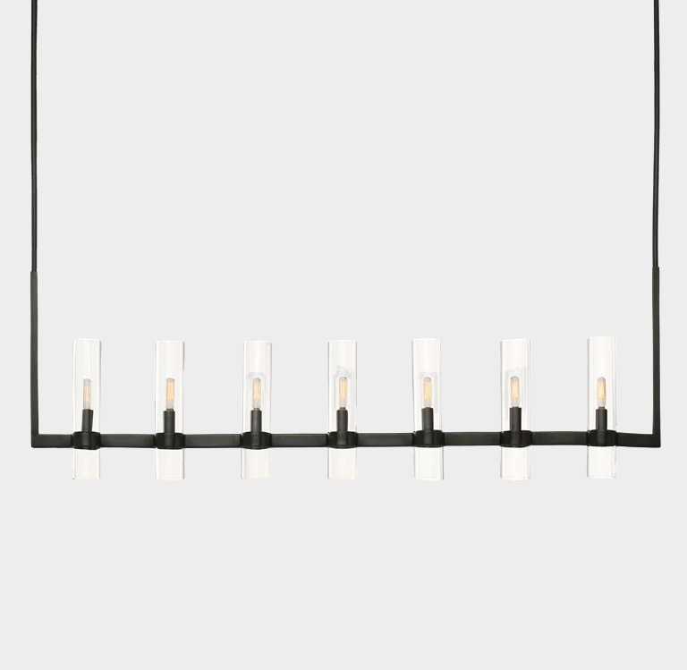 Ravelle Glass Linear Chandelier 59'