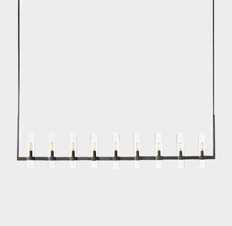 Ravelle Glass Linear Chandelier 72'