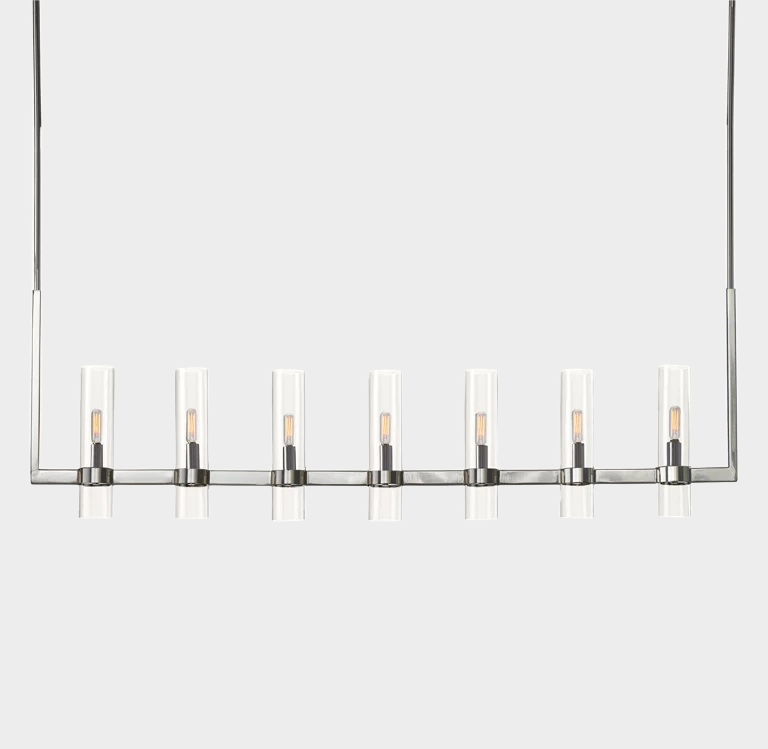 Ravelle Glass Linear Chandelier 59'