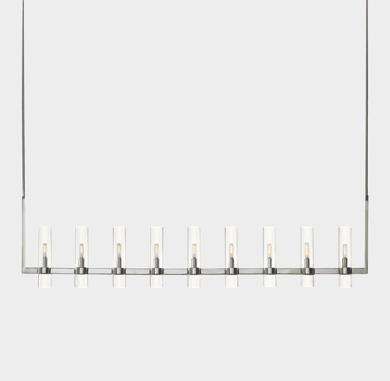 Ravelle Glass Linear Chandelier 72'