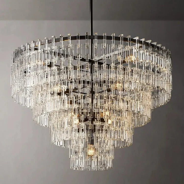 Marignans Tiered Round Glass Chandelier Light