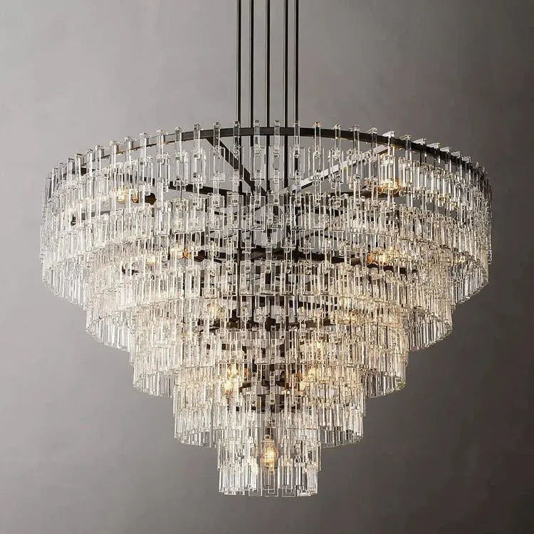 Marignans Tiered Round Glass Chandelier Light