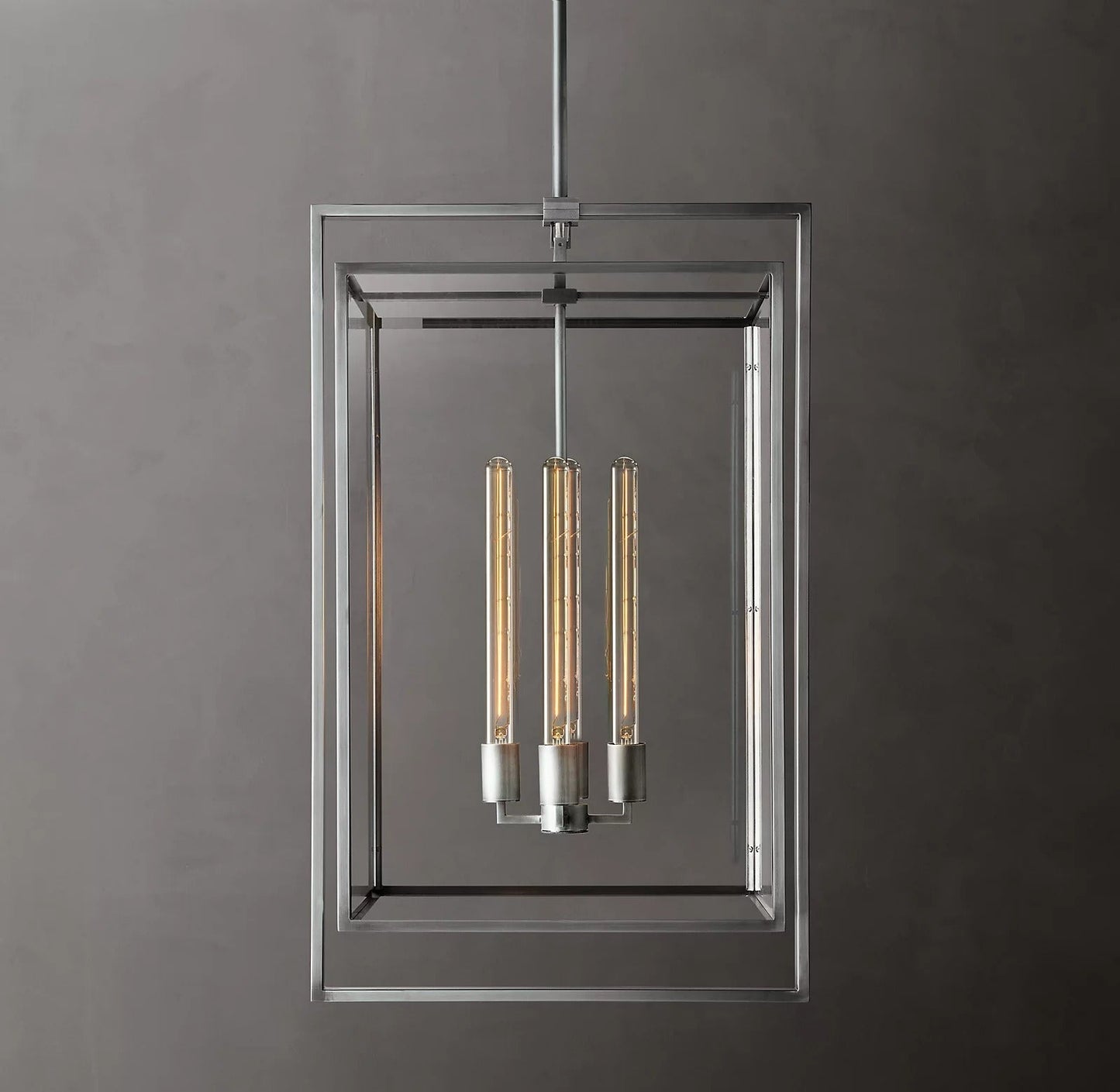 Beckman 26" Lantern Pendant Light - Modern Brass Fixture