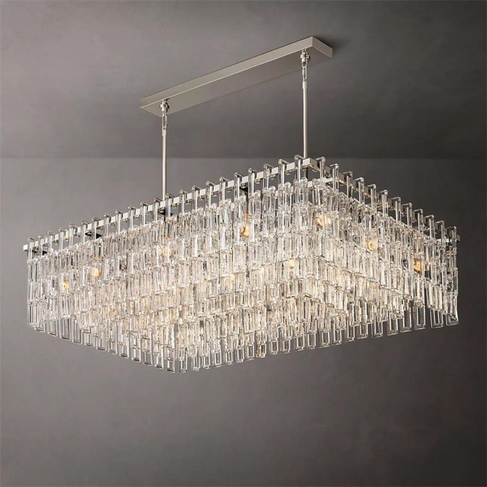 Marignan Crystal Modern Round Chandelier 60" Living Room Chandelier