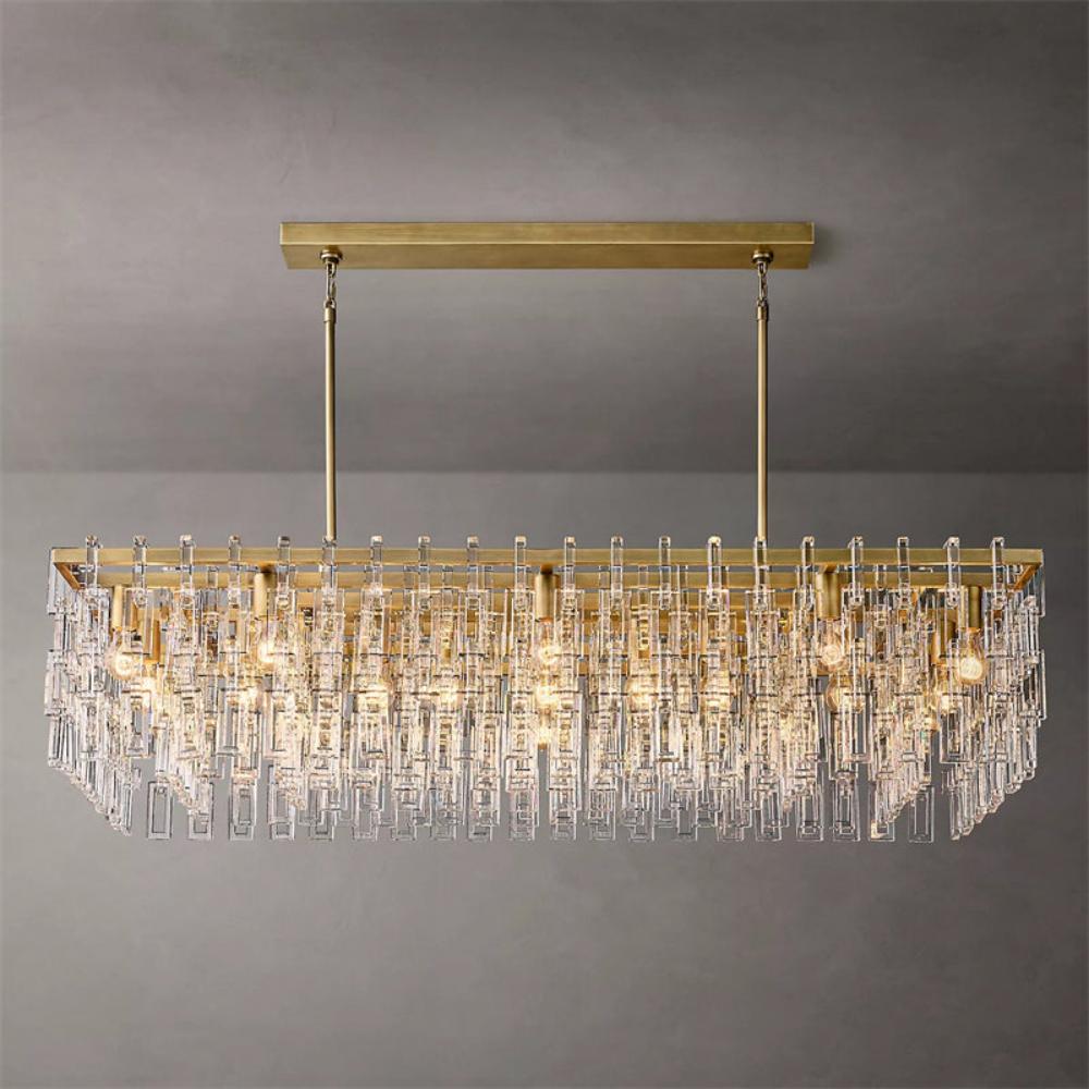 Marignan Crystal Modern Round Chandelier 60" Living Room Chandelier