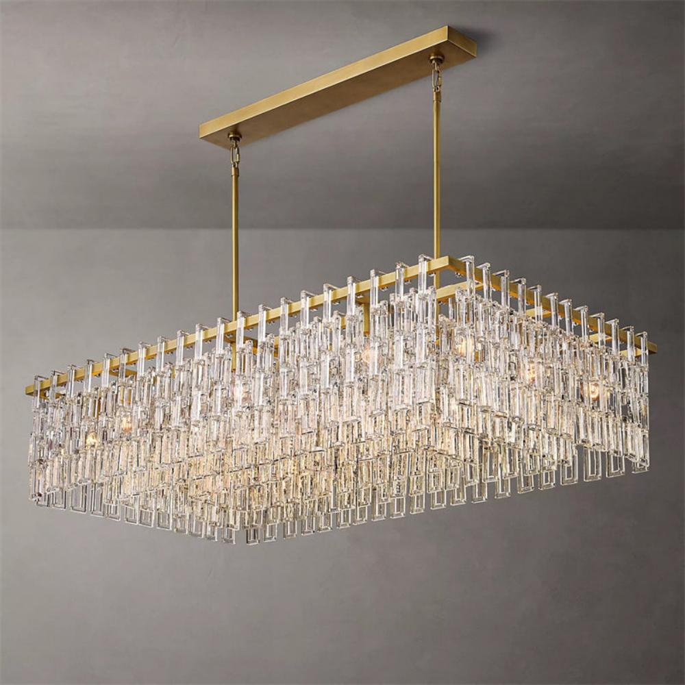 Marignan Crystal Modern Round Chandelier 60" Living Room Chandelier