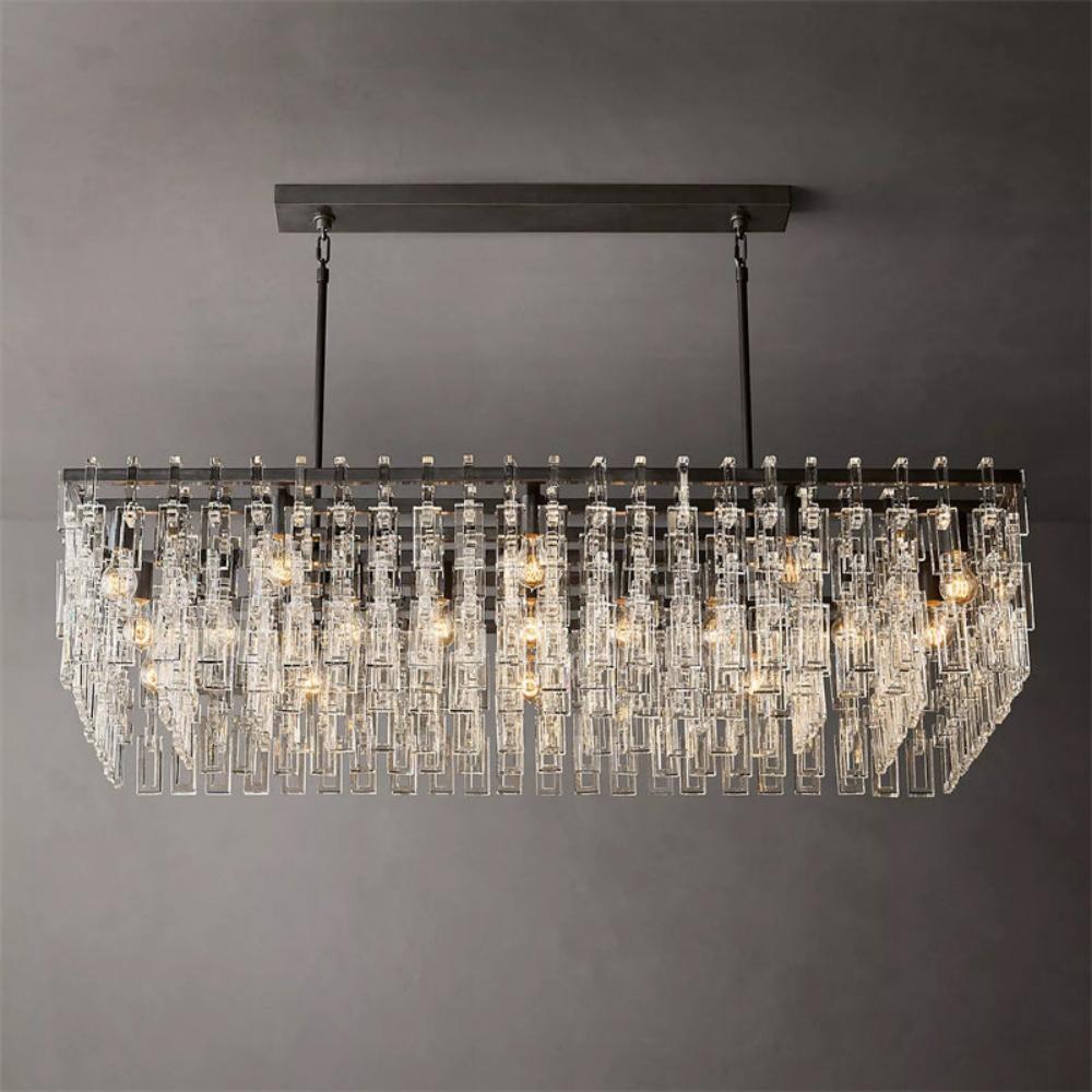 Marignan Crystal Modern Round Chandelier 60" Living Room Chandelier