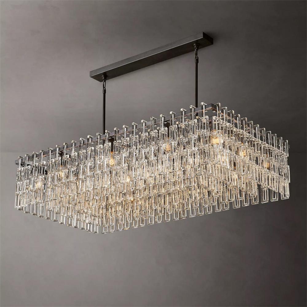 Marignan Crystal Modern Round Chandelier 60" Living Room Chandelier