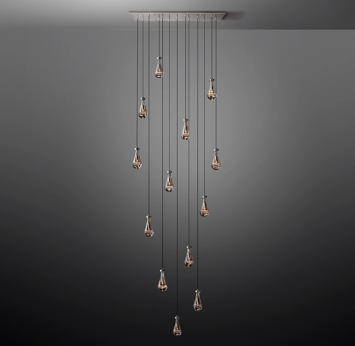 Rain Linear Modern Chandelier Ligh W54"