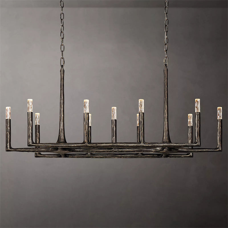 Thaddeus Linear Chandelier 54" , Living Room 11 Light