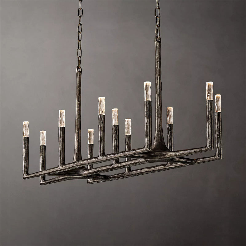 Thaddeus Linear Chandelier 54" , Living Room 11 Light