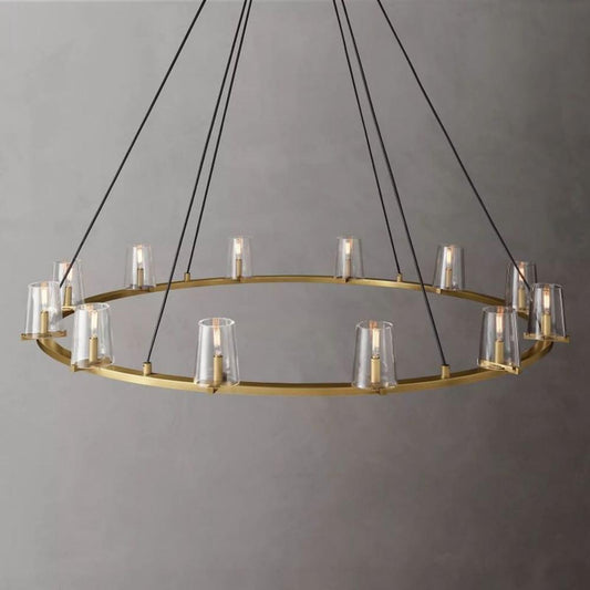 Cielle Round Chandelier Glass 60inches for Living Room