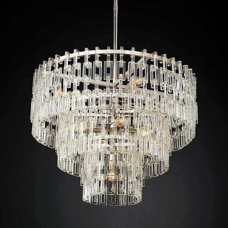 Marignans Tiered Round Glass Chandelier Light