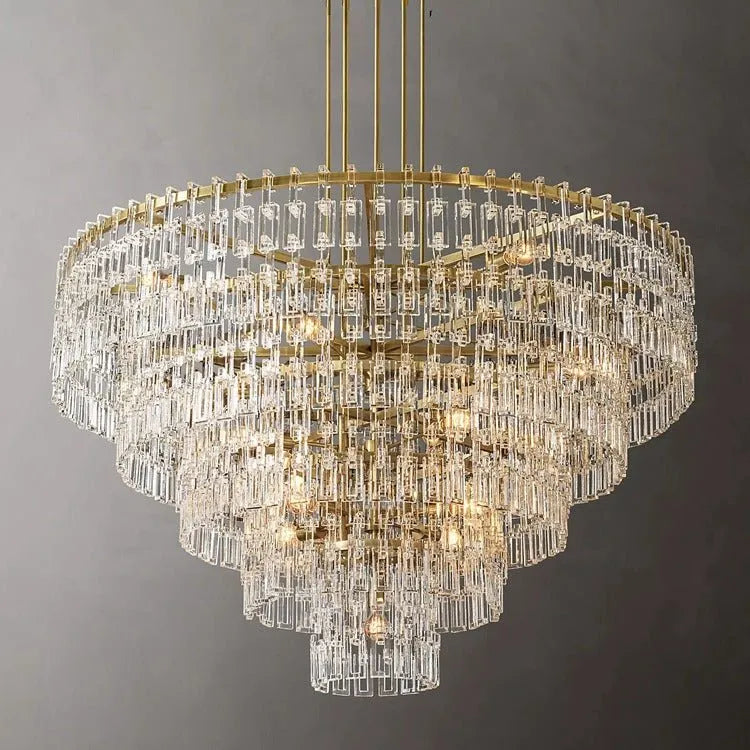 Marignans Tiered Round Glass Chandelier Light