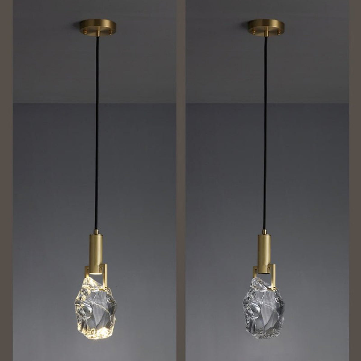 Modern Amorphous Crystal Pendant Light