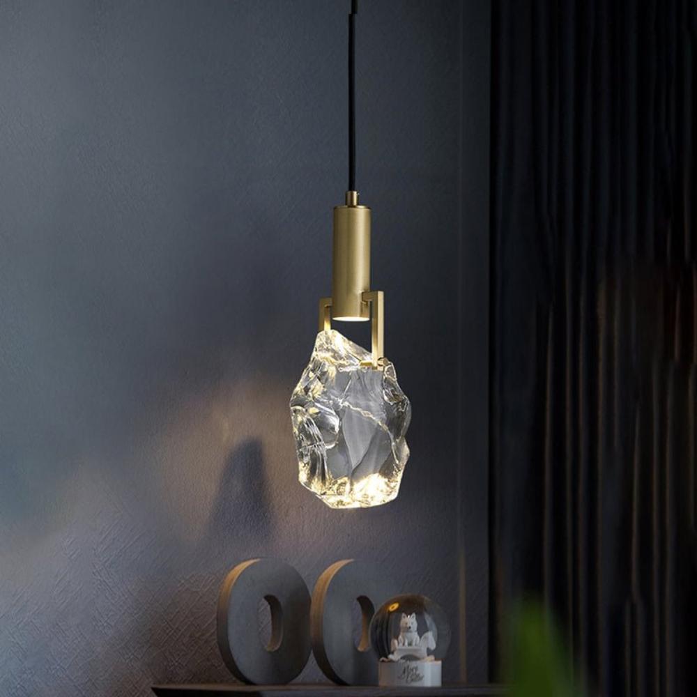 Modern Amorphous Crystal Pendant Light