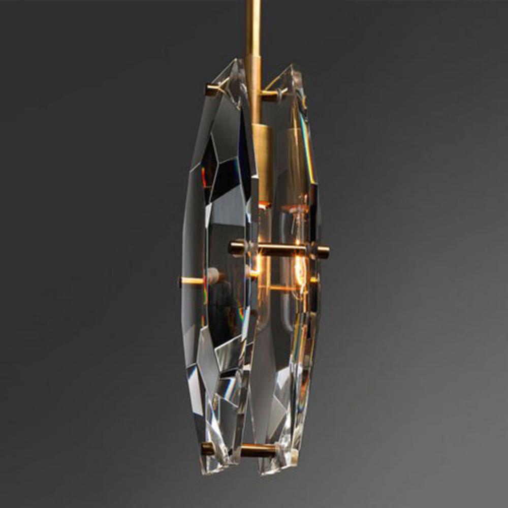 Modern Faceted Crystal Pendant Ligh